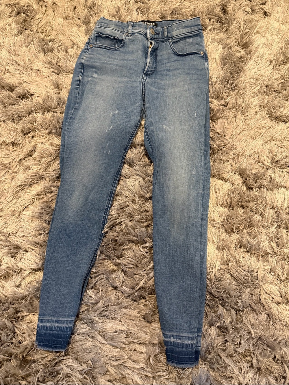 Express Women's Midblue High-Rise Skinny Jeans